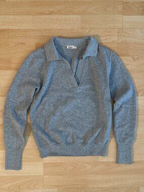 Faherty sweater polo (dark grey)